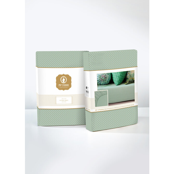 Pip Studio Cross Stitch - Licht groen 140x200 cm Hoekhoogte 35 cm