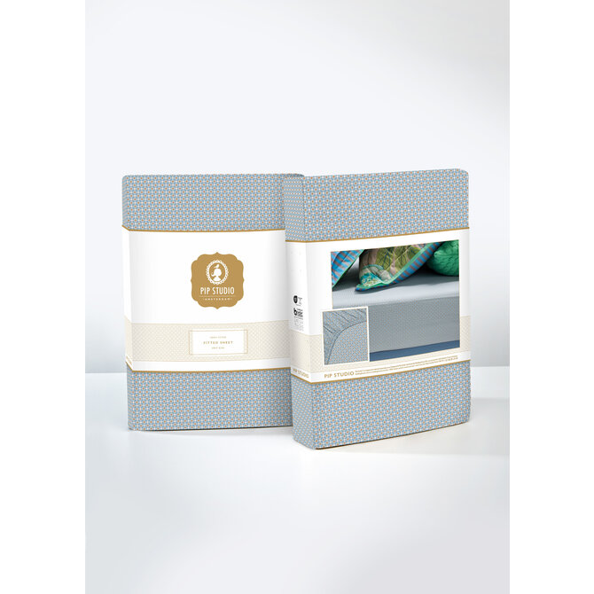 Pip Studio Cross Stitch - GreyBlue 90x200 cm Hoekhoogte 35 cm