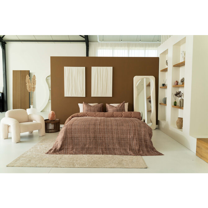 Kayori Sunai Dekbedovertrek Katoensatijn 140x200/220 Caramel
