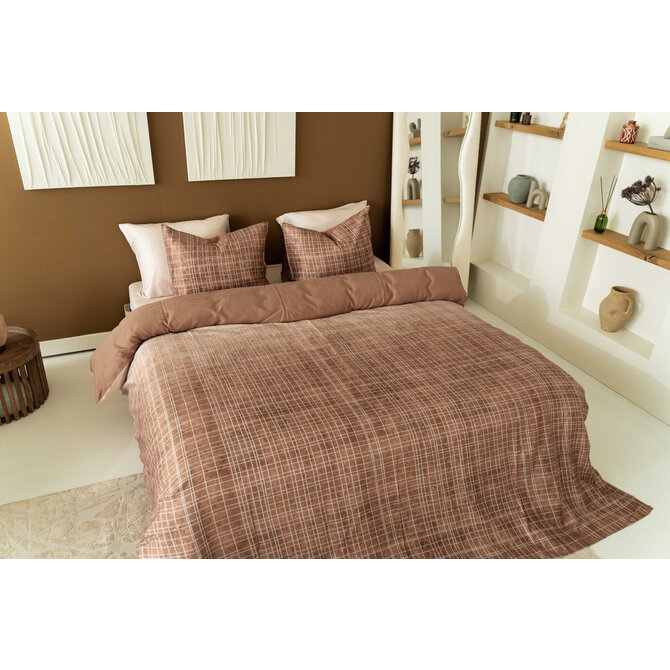 Kayori Sunai Dekbedovertrek Katoensatijn 140x200/220 Caramel