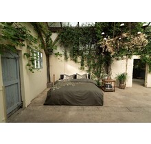 Kayori Habo Housse de Couette Coton 140x200/220 Vert Foncé