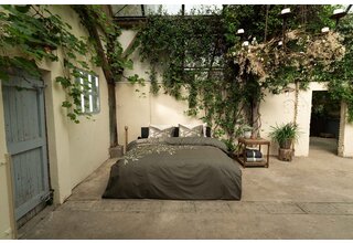 Kayori Habo Housse de Couette Coton 140x200/220 Vert Foncé