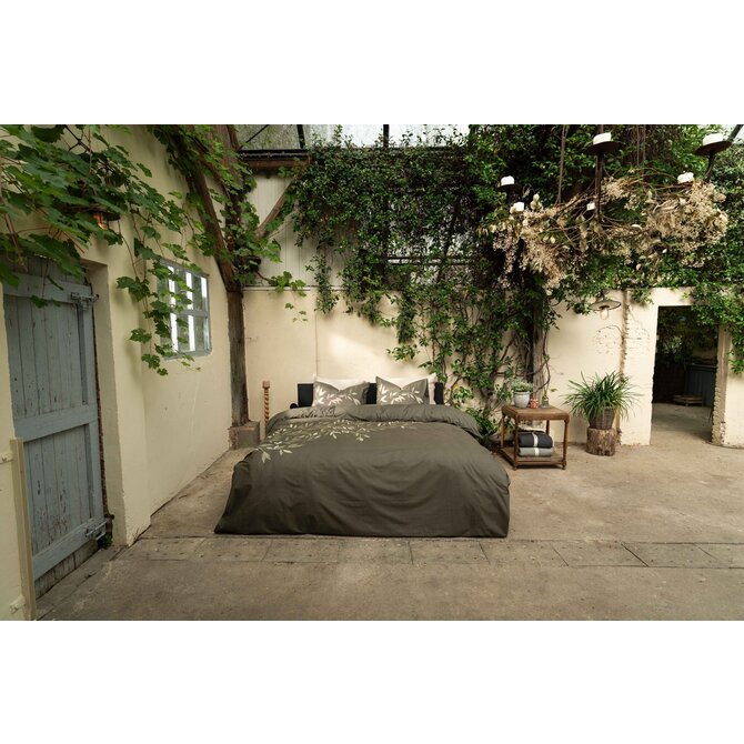 Kayori Habo Dekbedovertrek Katoen 140x200/220 Donkergroen