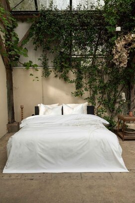 Kayori Huni Housse de Couette Coton 140x200/220 Blanc