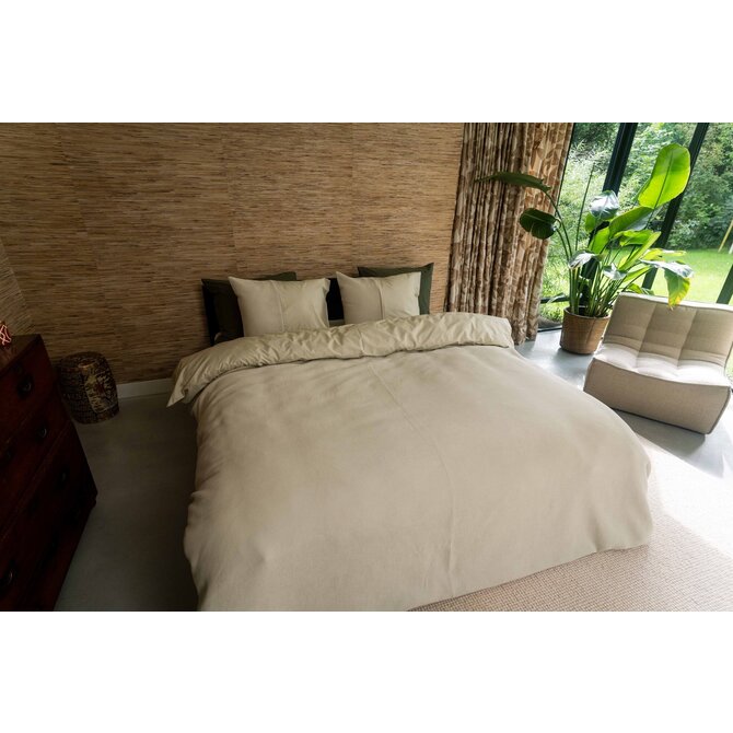 Kayori Erimo Housse de Couette Coton 200x200/220 Sable