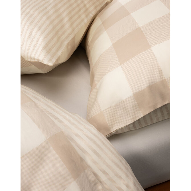 Essenza Chess Housse de Couette 200x200/220 Avoine
