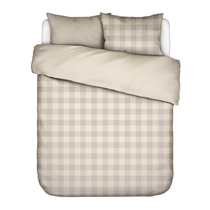 Essenza Chess Dekbedovertrek 260x200/220 Oatmeal
