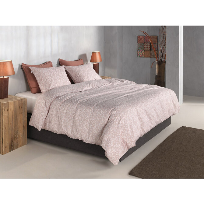 Zohome Pétales de Lin Housse de Couette 240x200/220 Coquille Nude