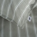 Zohome Housse de Couette en Percale à Rayures 140x200/220 Northern Grey