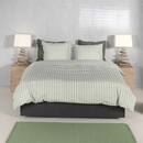 Zohome Housse de Couette en Percale Righe 240x200/220 Vert Fumé