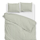 Zohome Housse de Couette en Percale Righe 240x200/220 Vert Fumé
