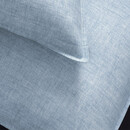 Zohome Housse de couette en lin 140x200/220 Bleu ciel