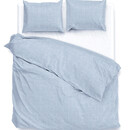 Zohome Housse de couette en lin 140x200/220 Bleu ciel