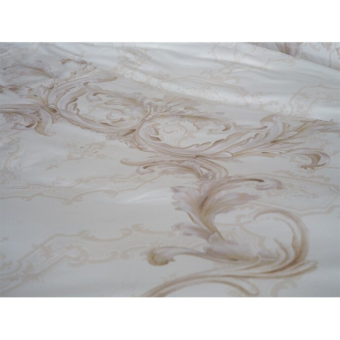 Heckettlane Housse de Couette Lauren 140x200/220 Blanc Cassé