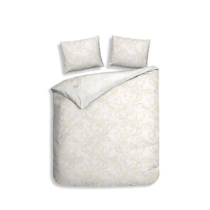 Heckettlane Housse de Couette Lauren 140x200/220 Blanc Cassé