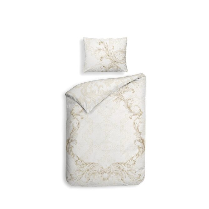 Heckettlane Housse de Couette Lauren 240x200/220 Blanc Cassé