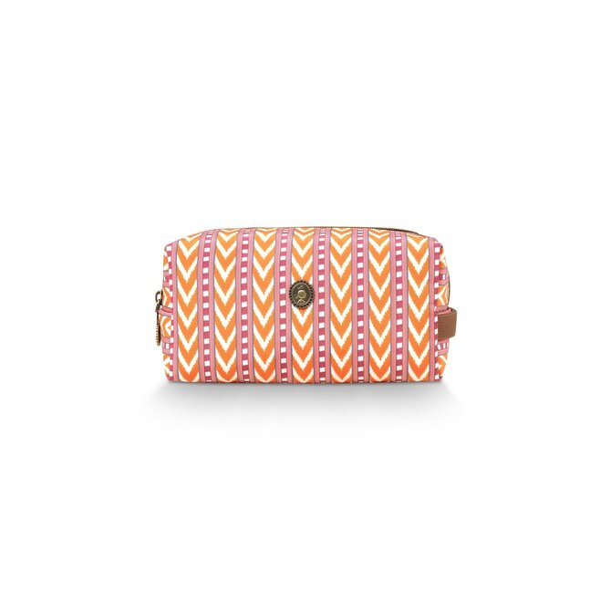 Pip Studio Coco Trousse de Toilette Moyenne Samba Stripe Orange 21,5x10x10,5cm