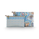 Pip Studio Pip Studio Caryn Trousses de Toilette Combi Matata Bleu 26x7.5x18cm/22x1x13cm