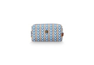Pip Studio Coco Cosmetic Bag Medium Samba Stripe Blue 21.5x10x10.5cm