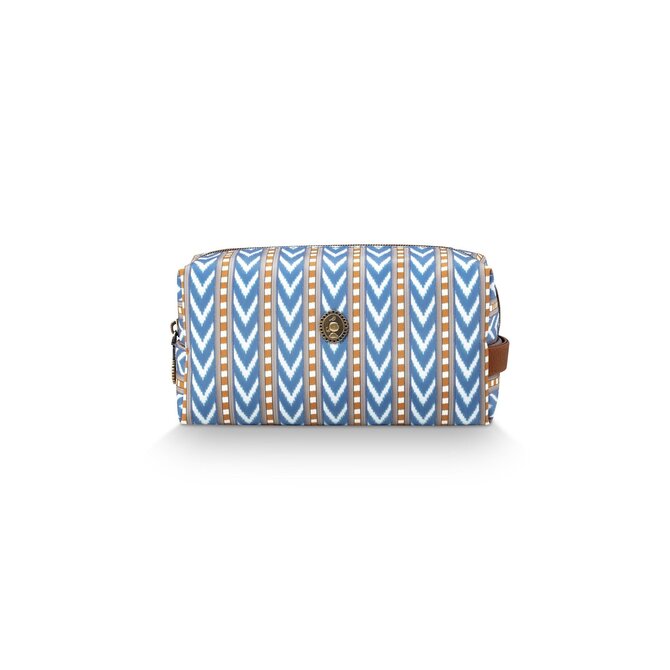 Pip Studio Coco Cosmetic Bag Medium Samba Stripe Blue 21.5x10x10.5cm