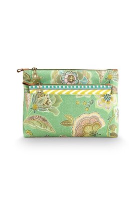 Pip Studio Caryn Cosmetic Bags Combi Matata Green 26x7.5x18cm/22x1x13cm