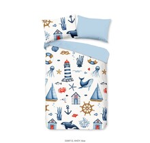 Good Morning kids Dekbedovertrek nr.33087 Ahoy blauw 140x200/220