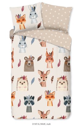 Good Morning kids Dekbedovertrek nr.31197 Rave multi 140x200/220