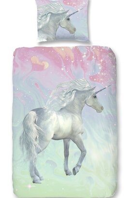 Good Morning kids Dekbedovertrek nr.5795 Unicorn multi 140x200/220