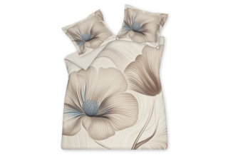 Vandyck Dekbedovertrek ROYAL GARDEN cream tan 1-persoons (140x200/220 )