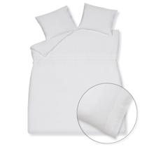 Housse de couette Vandyck PURITY PORTOFINO blanche 2 personnes (200x200/220)