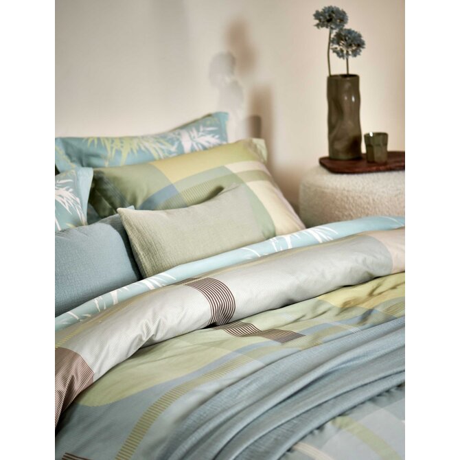 Housse de couette Vandyck PALM PARADISE thym 1 personne (140x200/220)