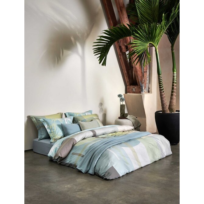 Housse de couette Vandyck PALM PARADISE thym Lits-jumeaux (240x200/220)