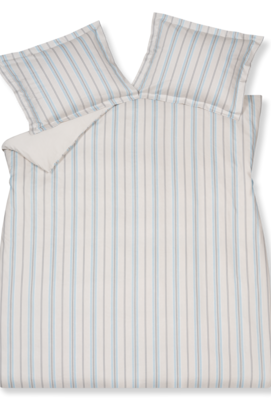 Vandyck Housse de couette SERENE LINES bleu poudre 1 personne (140x200/220)