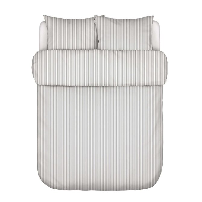 Marc O'Polo Classic Fine Stripe Housse de Couette 140x200/220 Anthracite