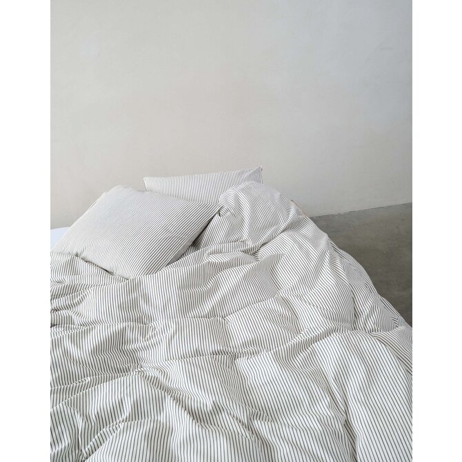 Marc O'Polo Classic Fine Stripe Housse de Couette 260x200/220 Anthracite