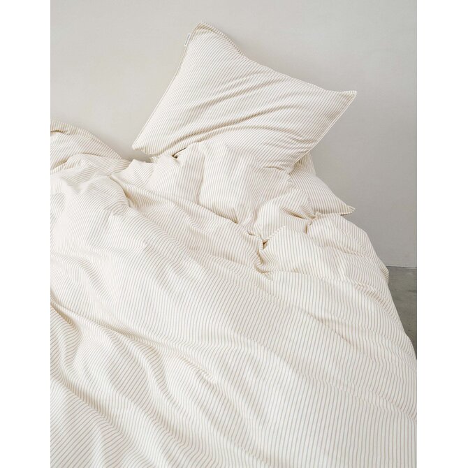 Marc O'Polo Classic Fine Stripe Taie d'oreiller 60x70 Sable foncé