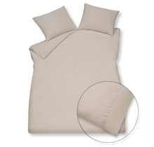 Vandyck Dekbedovertrek PURE 07 YD W.BAND stone        Lits-jumeaux (240x200/220 )
