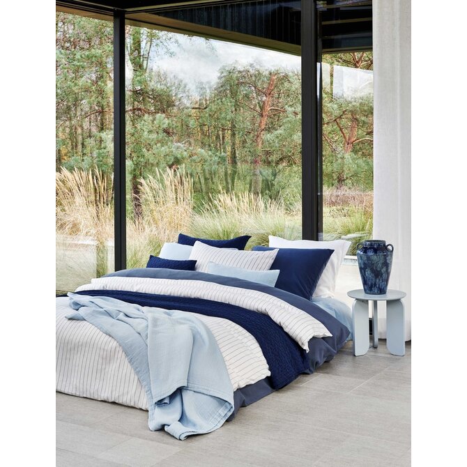 Housse de couette Vandyck PURE 88 jeans bleu 1 personne (140x200/220)
