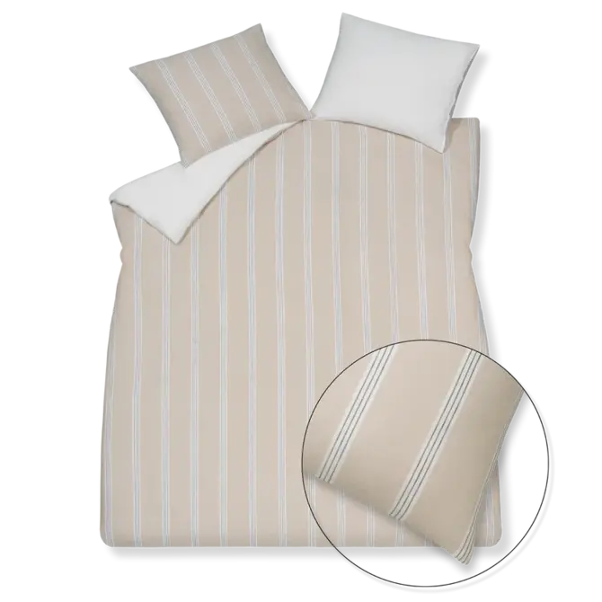 Housse de couette Vandyck PURE 91 stone Lits-jumeaux (240x200/220)