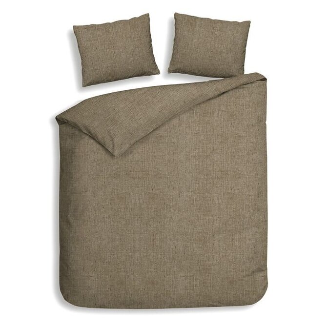 Heckett & Lane Franela Housse de couette 140x200/220 Simply Taupe
