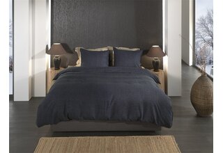 Heckett & Lane Housse de Couette Flanelle 240x200/220 Bleu Foncé