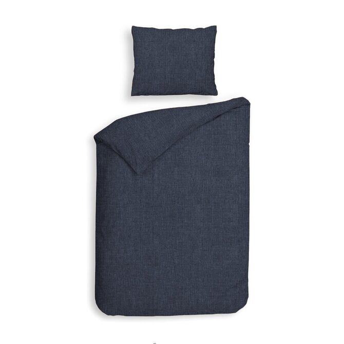 Heckett & Lane Flanelle Housse de Couette 240x200/220 Bleu Foncé