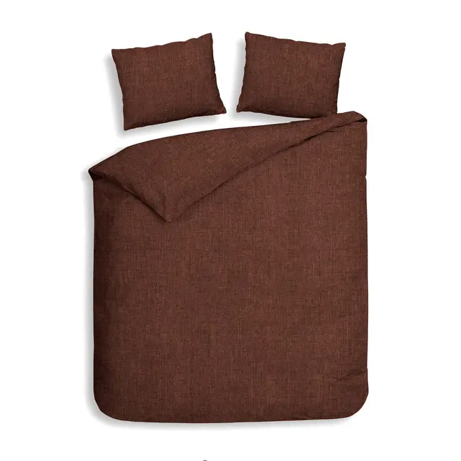 Heckett & Lane Franela Housse de couette 240x200/220 Brandy Brown