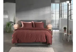 Heckett & Lane Franela Housse de couette 200x200/220 Brandy Brown