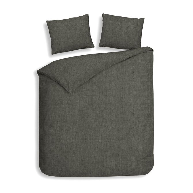 Heckett & Lane Franela Housse de couette 200x200/220 Gris givré