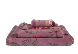 Pip Studio Secret Garden Douchelaken  Mauve 70x140 cm