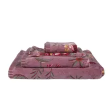 Pip Studio Secret Garden Serviette de bain Mauve 30x50 cm