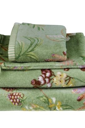 Pip Studio Secret Garden handdoek Groen 55x100 cm