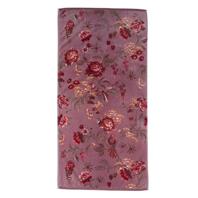Pip Studio Secret Garden Handdoek  Mauve 55x100 cm