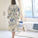 Pip Studio Pip Studio Secret Garden Bathrobe badjas Witblauw XXL